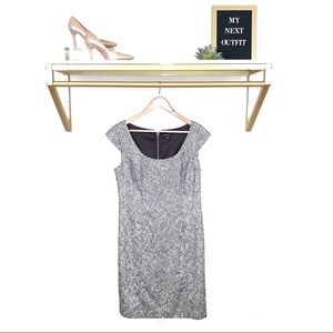 Ann Taylor Cap Sleeve Tweed Sheath Dress